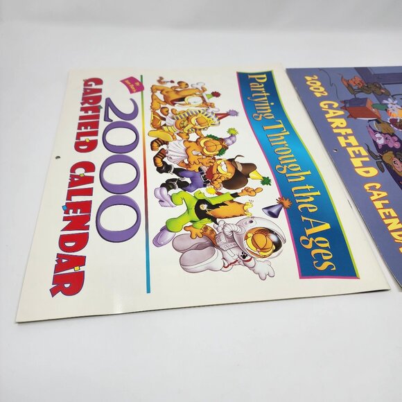 Lot of 2 Vtg 2000 & 2002 Garfield the Cat Wall Calendars 13" Colorful Comics Art - Picture 12 of 14